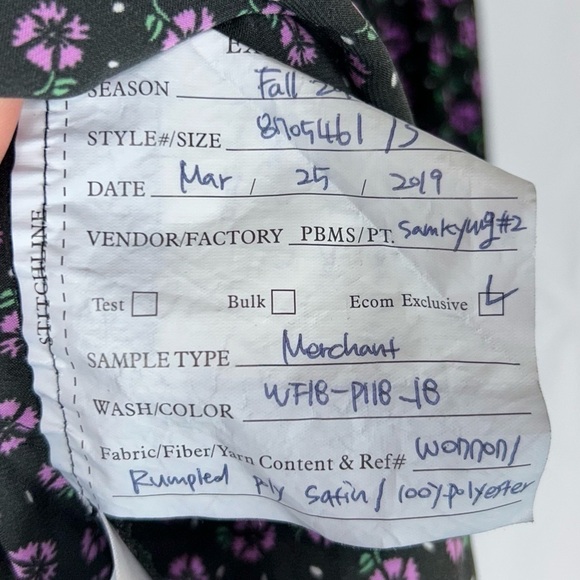 Express Blouse Halter Top Micro Floral Sleeveless Shirred Elastic Waist Shirt - Picture 8 of 9